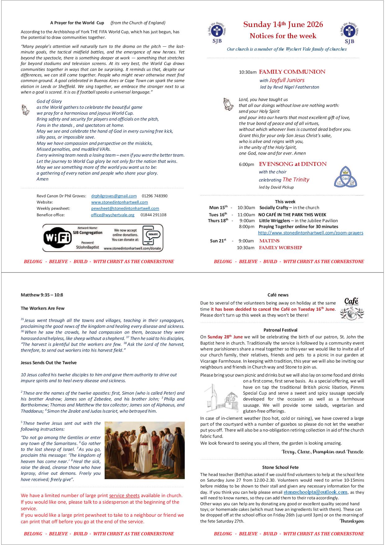 Image of Pewsheet